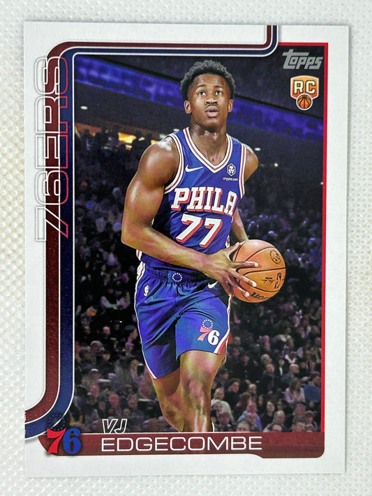 2025-26 Topps VJ Edgecombe Base Rookie #203 Philadelphia 76ers