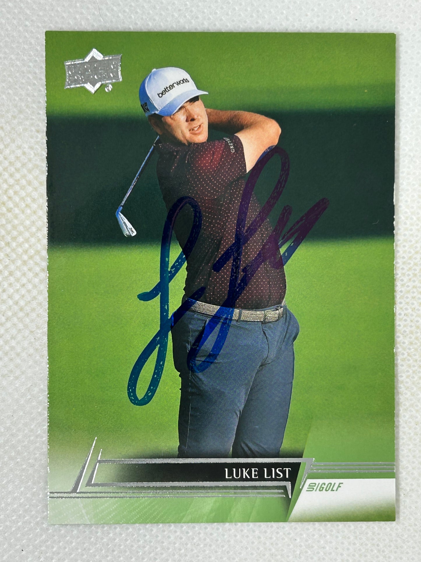 2024 Upper Deck Golf Luke List #32 Signed Card