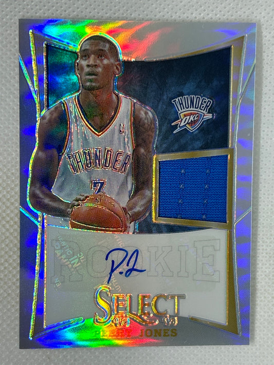 2012-13 Panini Select Silver Prizm Rookie Autograph /199 Perry Jones III #292 Oklahoma City Thunder