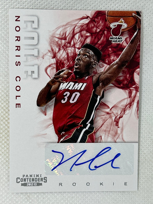 2012-13 Panini Contenders Rookie Autograph Norris Cole #255 Miami Heat