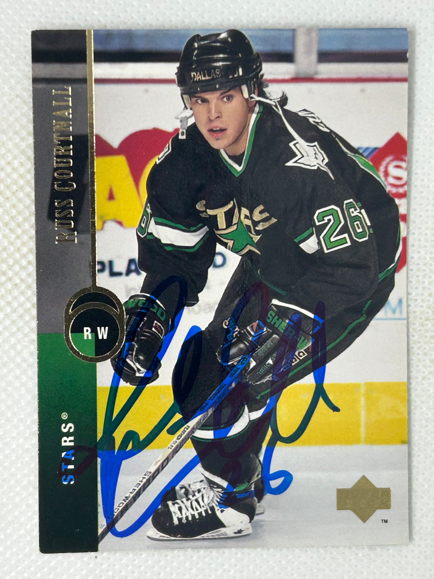 1994-95 Upper Deck #31 Russ Courtnall Dallas Stars Signed Card