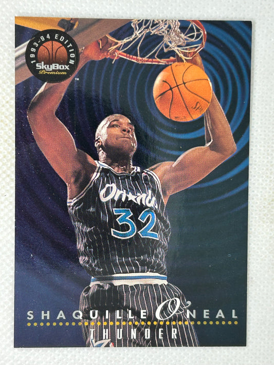 1993-94 Skybox Premium Thunder and Lightning #TL6 Shaquille O'Neal & Penny Hardaway Orlando Magic