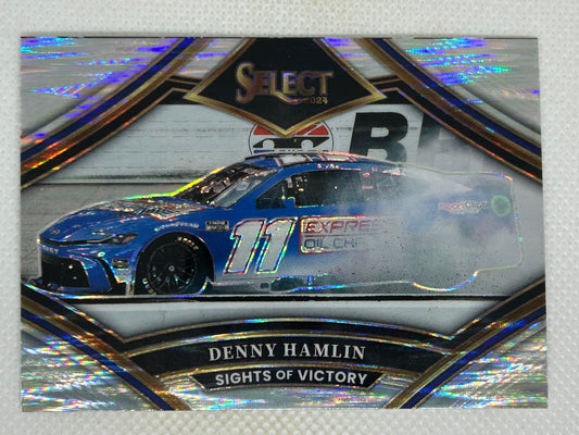 2024 Panini Select Sights Of Victory Flash Prizm #2 Denny Hamlin