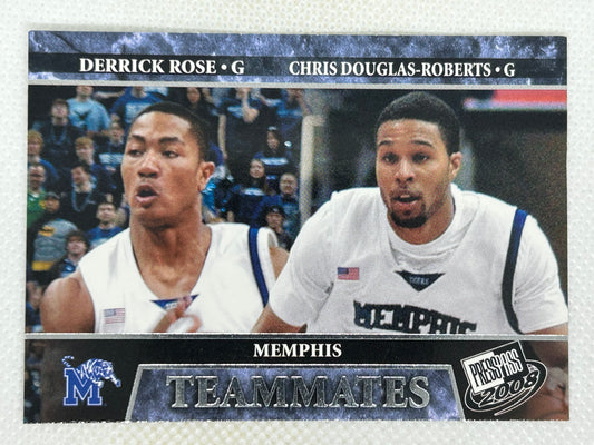 2008-09 Press Pass Derrick Rose & Douglas-Roberts #57 Rookie Card Memphis Tigers