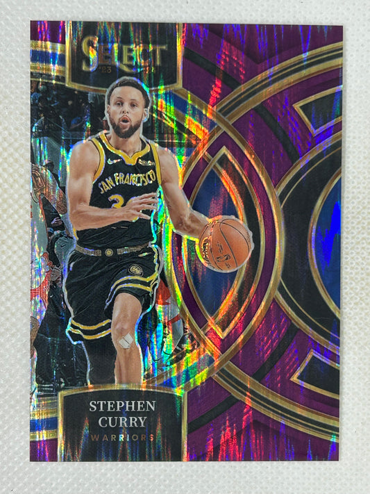 2023-24 Panini Select Purple Flash /175 Stephen Curry #145 Golden State Warriors