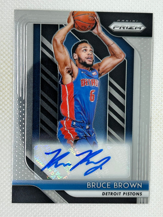 2018-19 Panini Prizm Rookie Signatures Bruce Brown Jr #RS-BRN Detroit Pistons