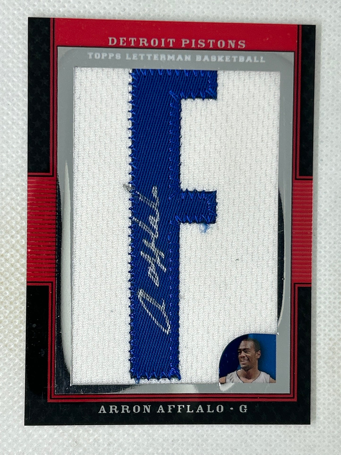 2007-08 Topps Letterman Arron Afflalo "F" Letterman Autograph /33 #LA-AA Detroit Pistons