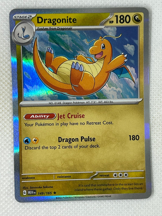 Pokémon TCG Scarlet & Violet-151 Holo Rare Dragonite 149/165