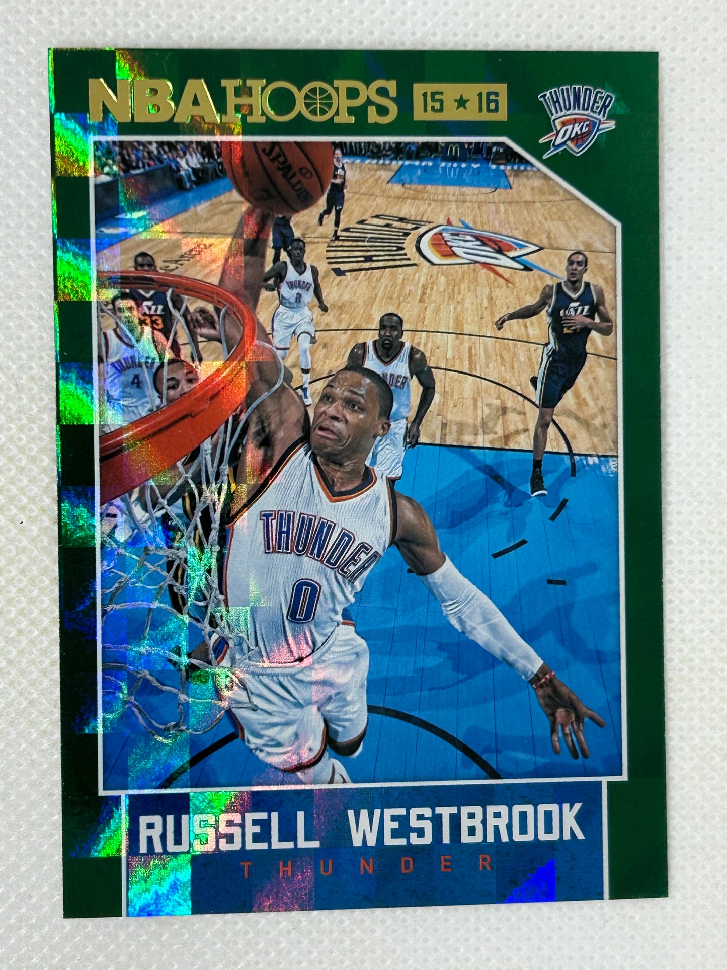 2015-16 Panini NBA Hoops Green Russell Westbrook #148 Oklahoma City Thunder