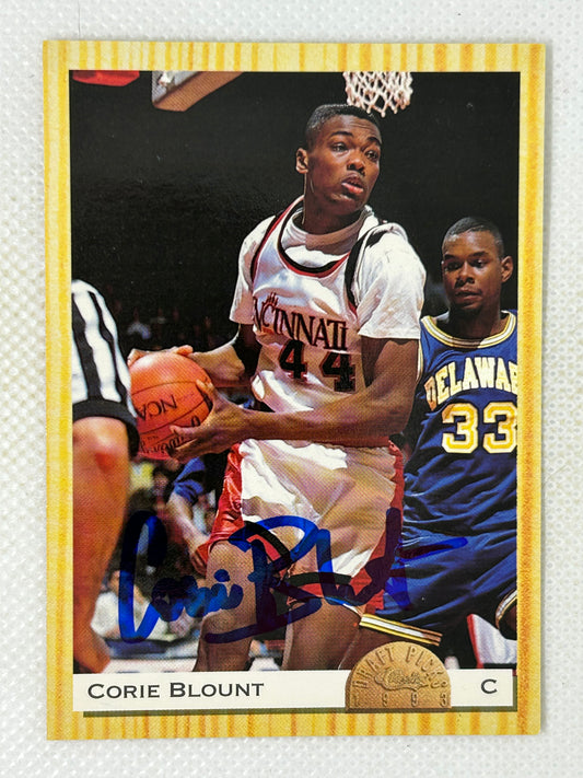 1993 Classic Draft Picks Corie Blount #14 Cincinnati Bearcats Signed Card