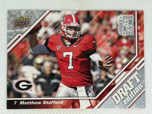 2009 Upper Deck NFL Draft Rookie Card #3 Matthew Stafford Georgia Bulldogs