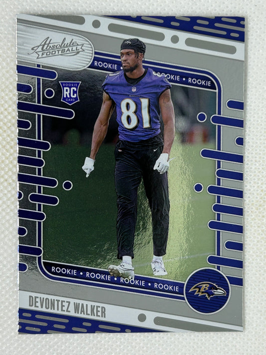2024 Panini Absolute Rookie Devontez Walker #181 Baltimore Ravens