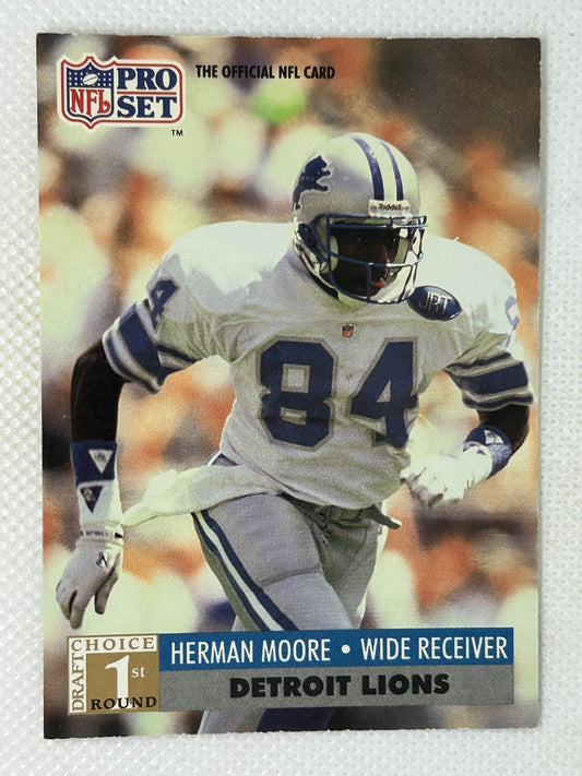 1991 Pro Set Rookie Card #739 Herman Moore Detroit Lions