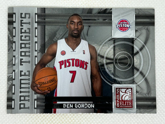 2009-10 Panini Donruss Elite Prime Targets #10 Ben Gordon Detroit Pistons