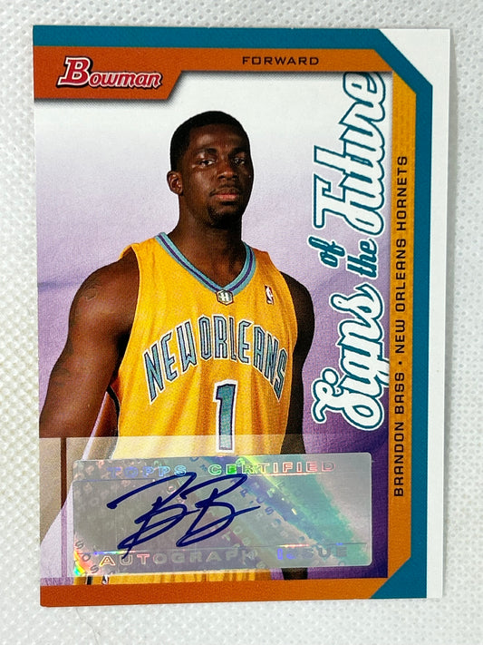 2005-06 Bowman Draft Signs of the Future Brandon Bass Rookie Autograph #SOF-BB New Orleans Hornets