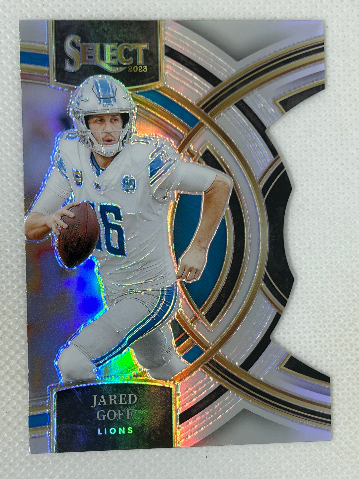 2023 Panini Select Jared Goff Premier Level Die-Cut Silver Prizm #178 Detroit Lions