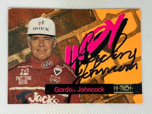 1993 Hi-Tech Gordon Johncock #64 IndyCar Signed Card