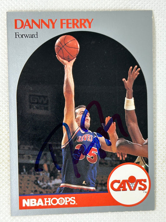 1990 Hoops Team Night #406 Danny Ferry Cleveland Cavaliers Signed Card