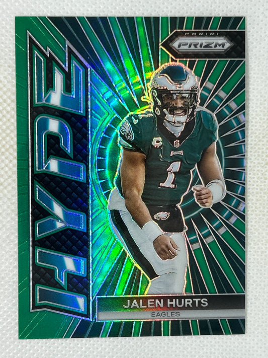 2023 Prizm Football Hype Green Prizm Jalen Hurts #H-3 Philadelphia Eagles