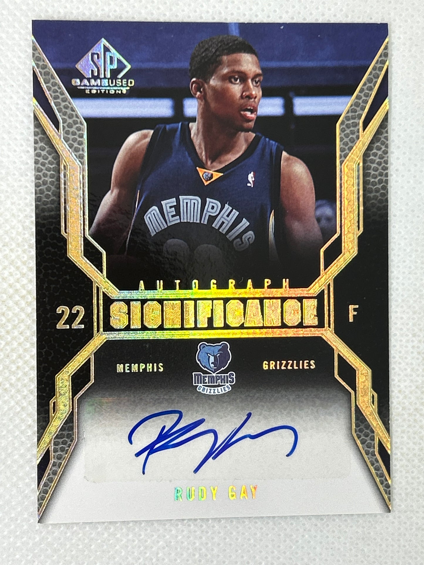 2007-08 SP Authentic SIGnificance Rudy Gay Autograph #SI-RG Memphis Grizzlies