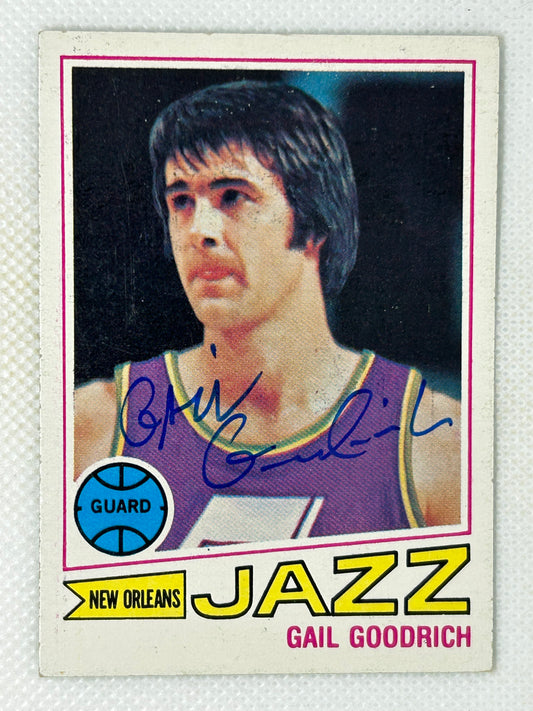 1977-78 Topps Basketball #77 Gail Goodrich Utah Jazz Signed Card