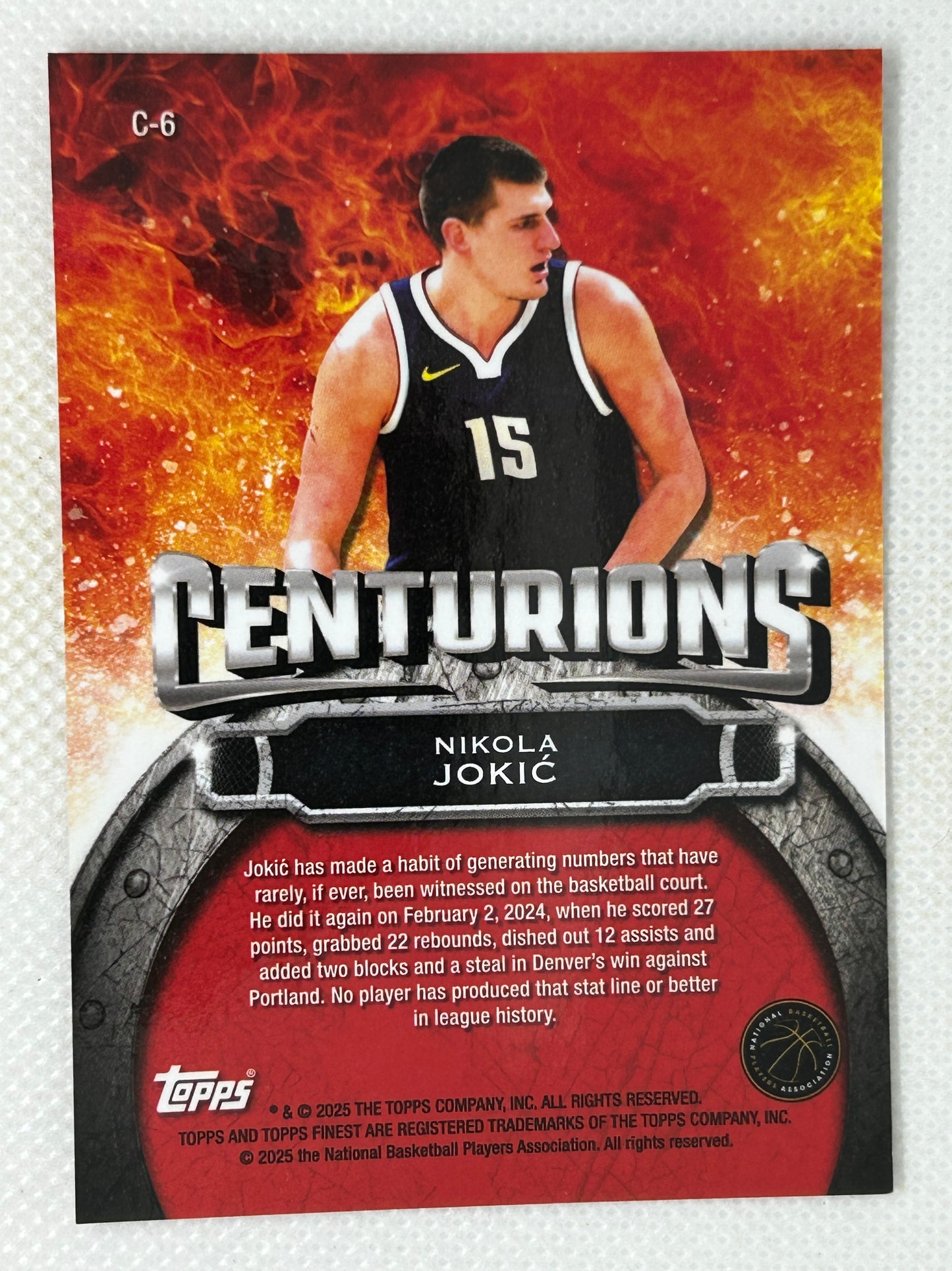2024-25 Topps Finest Centurions #C-6 Nikola Jokic Denver Nuggets Case Hit