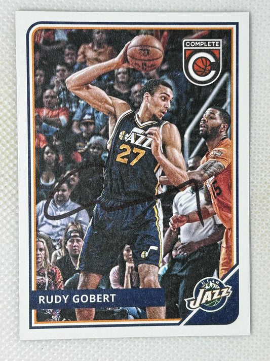 2015-16 Panini Complete Rudy Gobert Utah Jazz #24 Signed Card