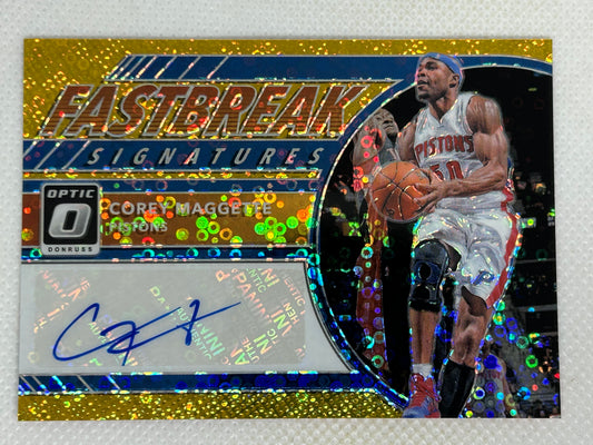 2017-18 Panini Donruss Optic Gold Fast Break Signatures /10 Corey Maggette #FB-CMG Detroit Pistons