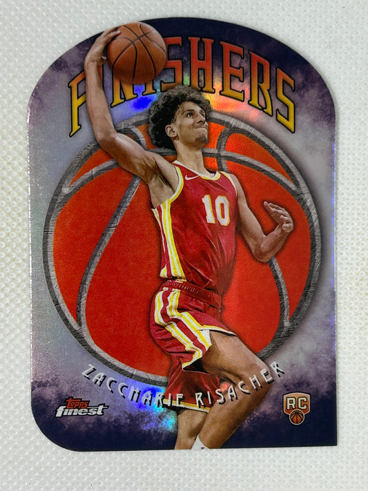 2024-25 Topps Finest Finishers Rookie Silver Refractor #F-9 Zaccharie Risacher Atlanta Hawks