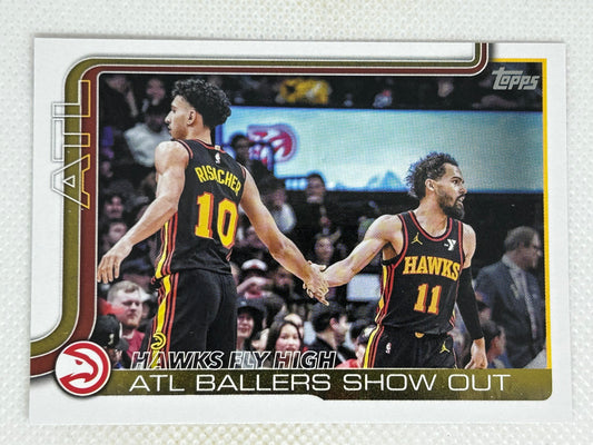 2025-26 Topps Basketball Hawks Fly High ATL Ballers Show Out #282 Atlanta Hawks