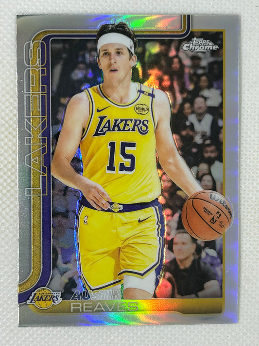 2025-26 Topps Chrome Austin Reaves Refractor #126 Los Angeles Lakers