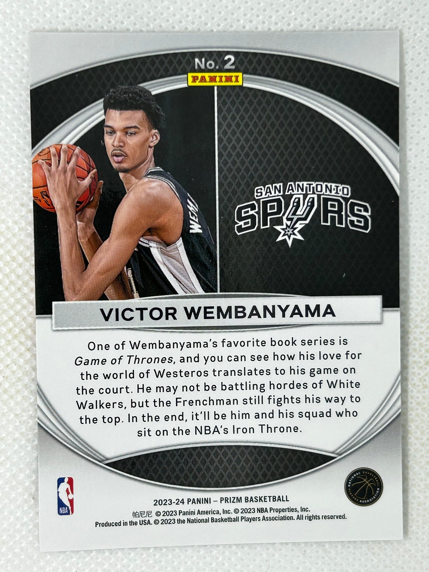 2023-24 Panini Prizm Victor Wembanyama Global Reach Rookie #2 San Antonio Spurs