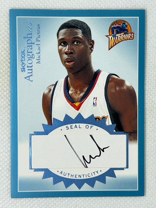 2003-04 Skybox Autographics Rookie Blue /300 Mickael Pietrus #A-MP2 Golden State Warriors