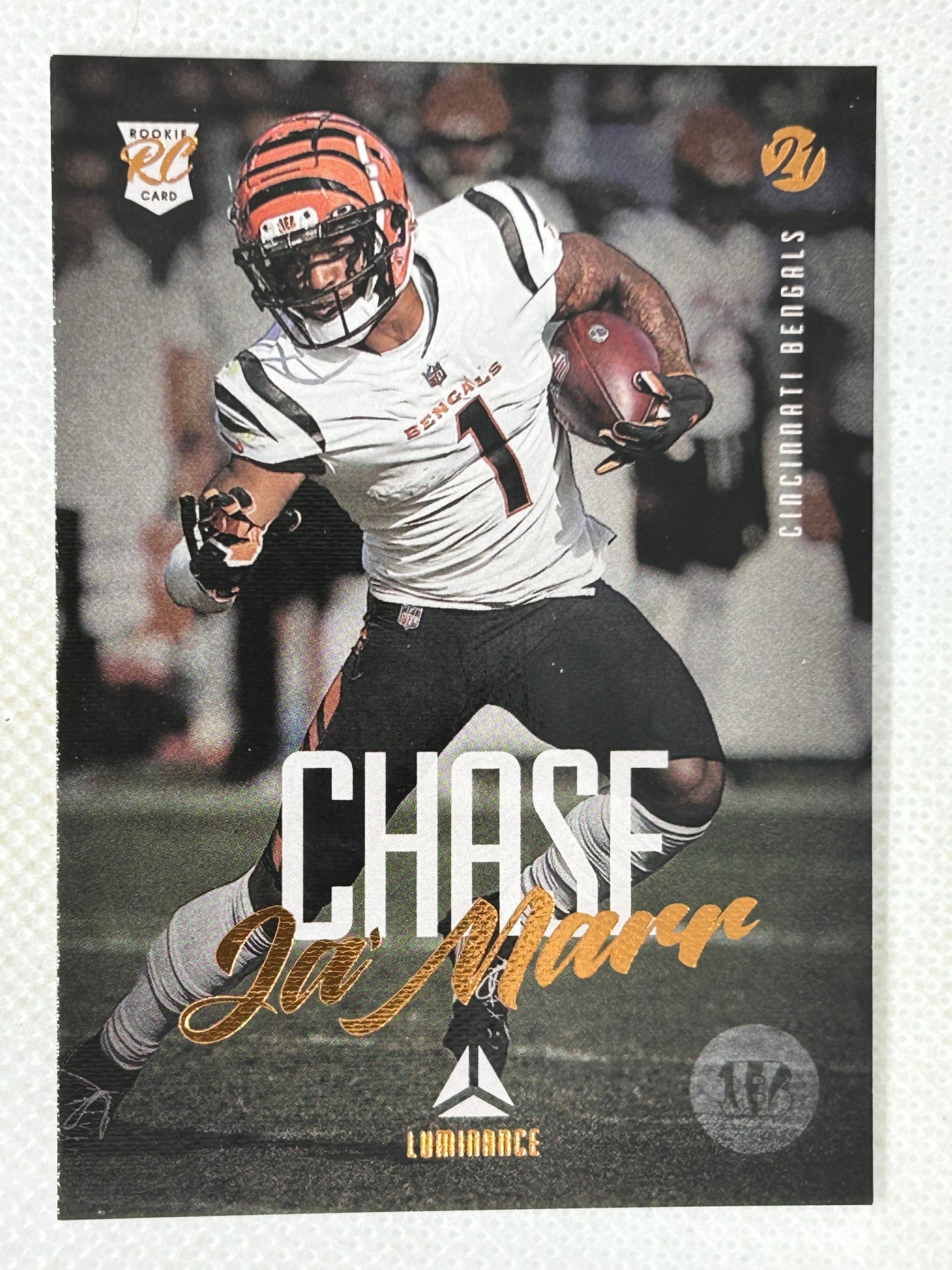 2021 Panini Chronicles Luminance Bonze Rookie #212 Ja'Marr Chase Cincinnati Bengals