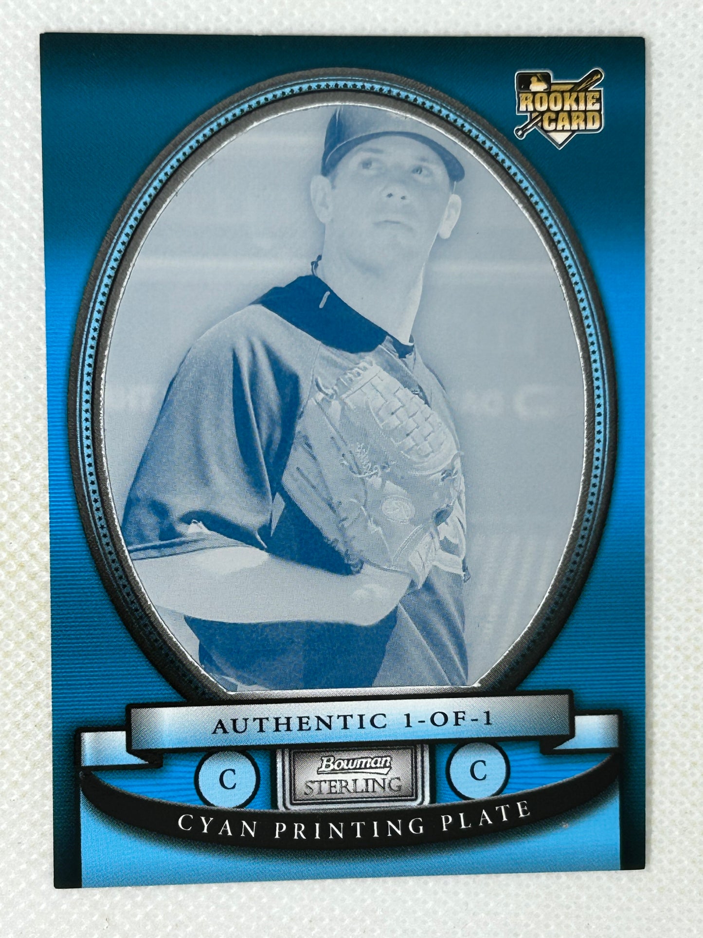 2008 Bowman Sterling Josh Banks #BS-JB Rookie Card 1/1 Cyan Printing Plate San Diego Padres