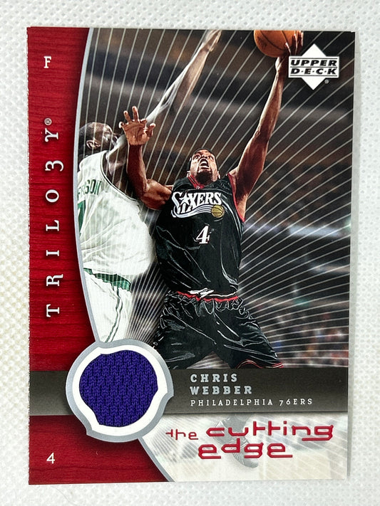 2005-06 Upper Deck Trilogy The Cutting Edge Relic #CE-CW Chris Webber Philadelphia 76ers