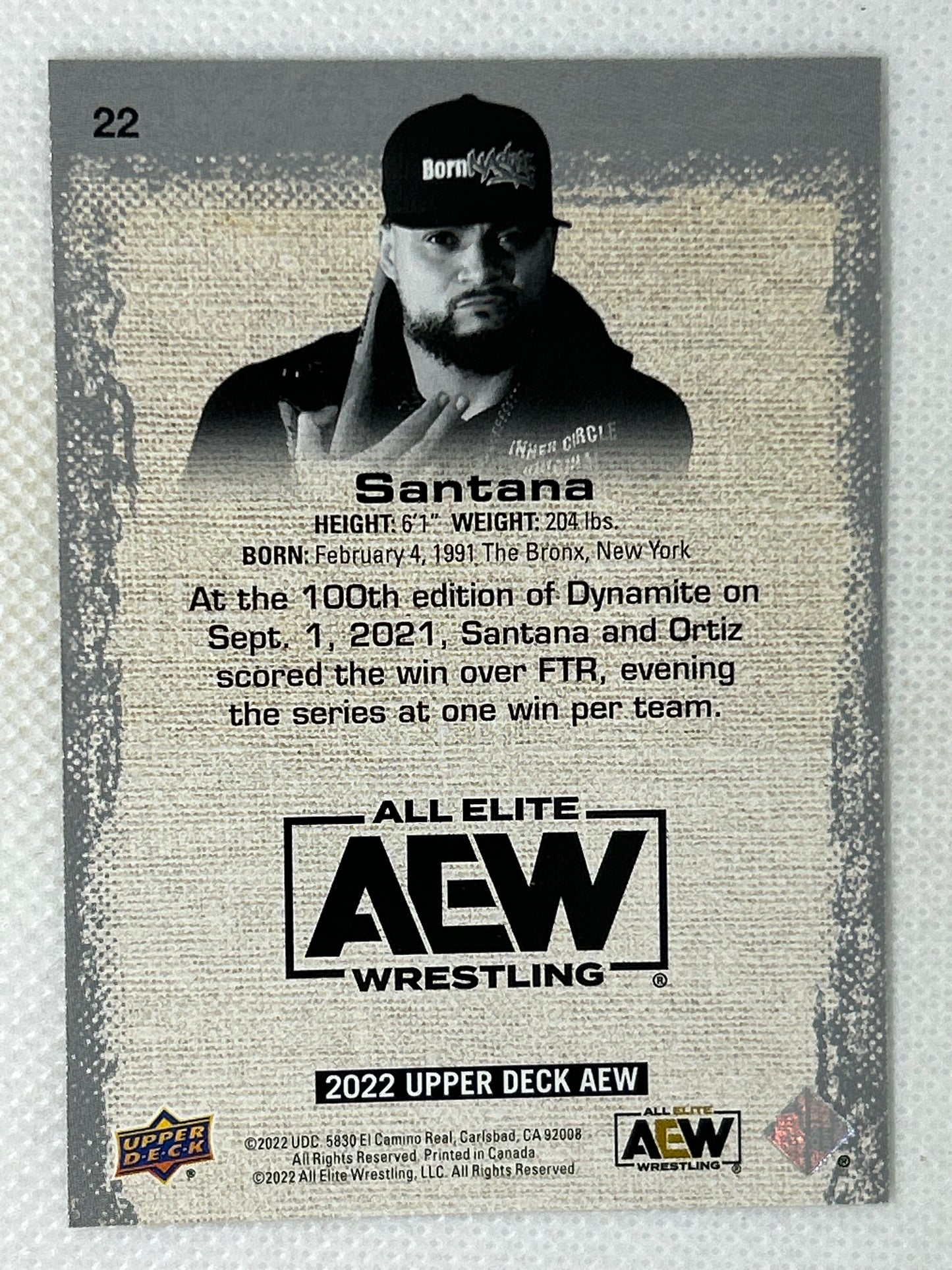 2022 Upper Deck AEW All Elite Wrestling Santana #22