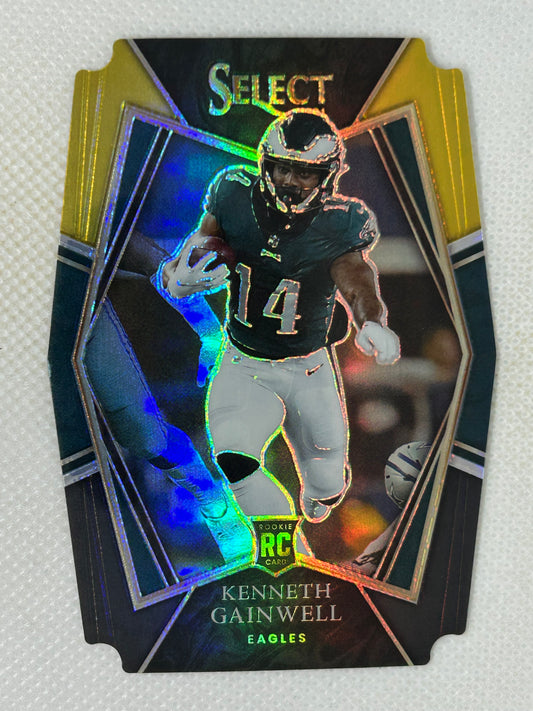 2021 Select Premier Gold Black Die Cut Rookie Kenneth Gainwell #181 Philadelphia Eagles