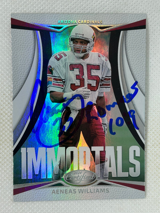 2024 Panini Certified Immortals Aeneas Williams #2 Arizona Cardinals HOF Signed Card