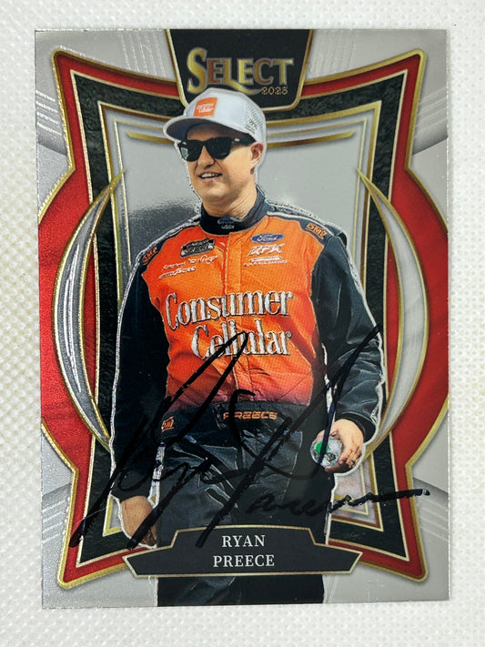2025 Panini Select Racing Grandstand #86 Ryan Preece Signed Card