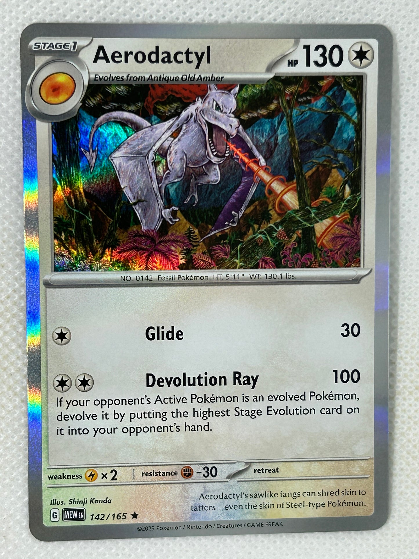 Pokémon TCG Scarlet & Violet 151 Holo - Aerodactyl 142/165