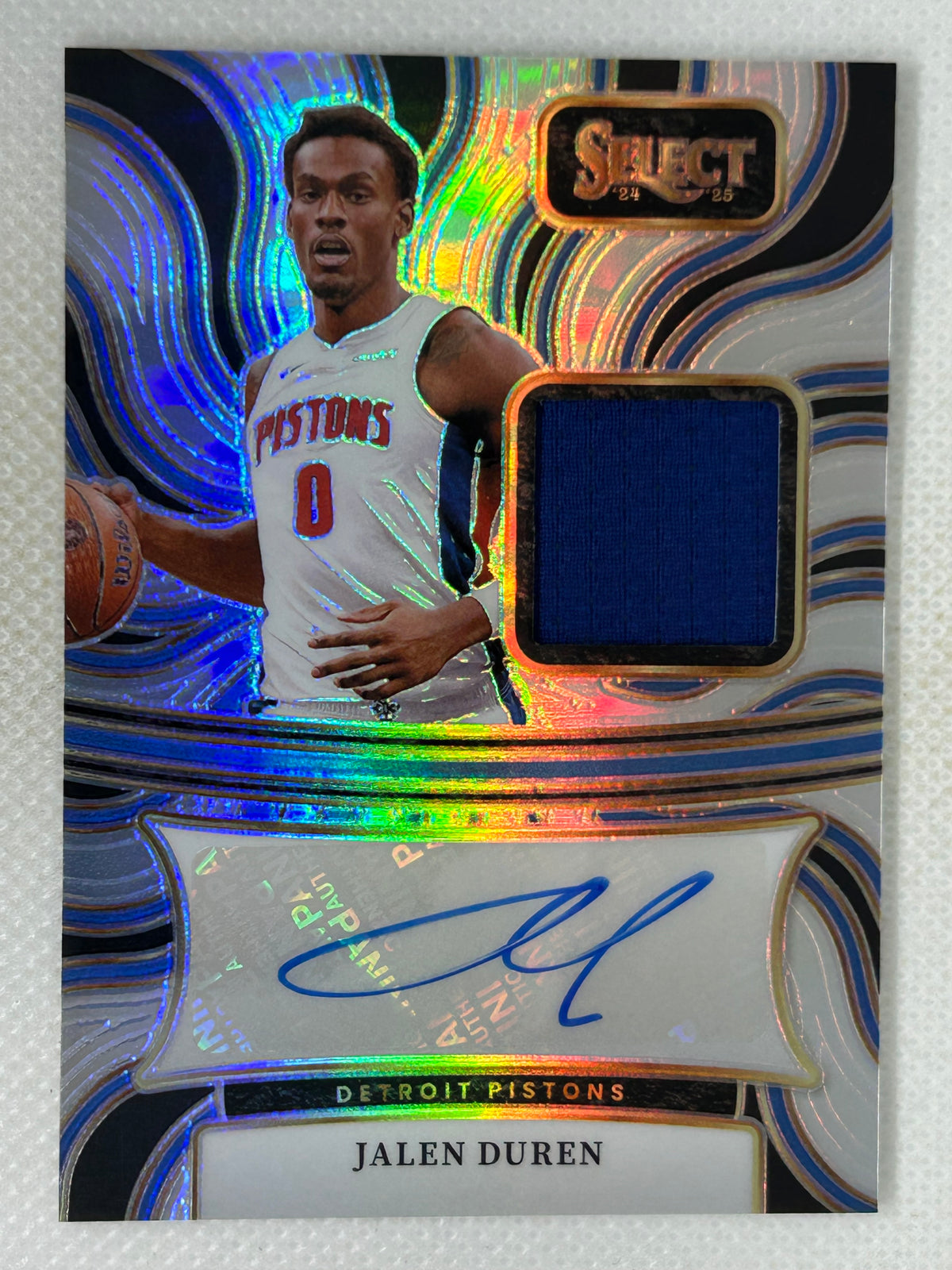 2024-25 Panini Select Autograph Memorabilia #AM-DUR /199 Jalen Duren Detroit Pistons