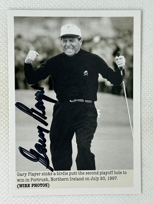 2024 Upper Deck Portfolio Golf Wire Photos Black & White Gary Player #126 Signed Card