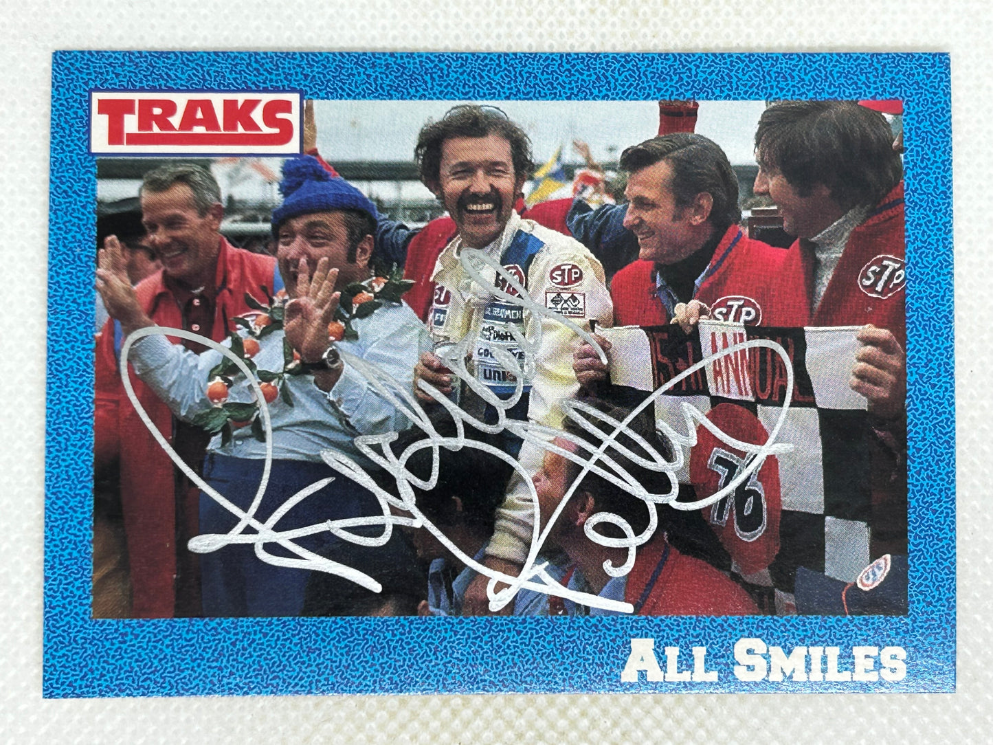 1991 Traks Richard Petty #9 All Smiles (Richard Petty's 1974 Record) Signed Card