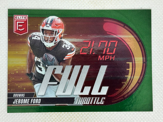 2025 Panini Donruss Elite Green Full Throttle Jerome Ford #9 Cleveland Browns