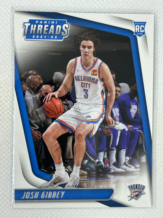 2022-23 Panini Chronicles Threads Josh Giddey RC #87 Oklahoma City Thunder
