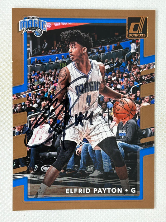 2017-18 Panini Donruss Elfird Payton #110 Orlando Magic Signed Card