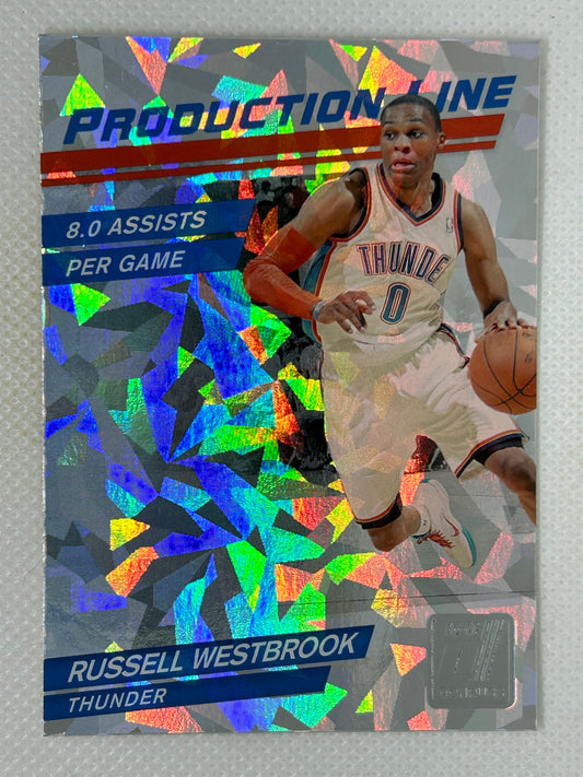 2010-11 Panini Donruss #48 Russell Westbrook Production Line Cracked Ice Oklahoma City Thunder