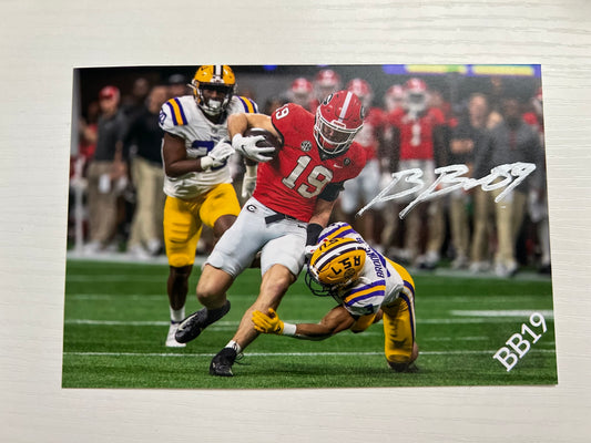 Brock Bowers Signed 4x6 Photograph Georgia Bulldogs Las Vegas Raiders