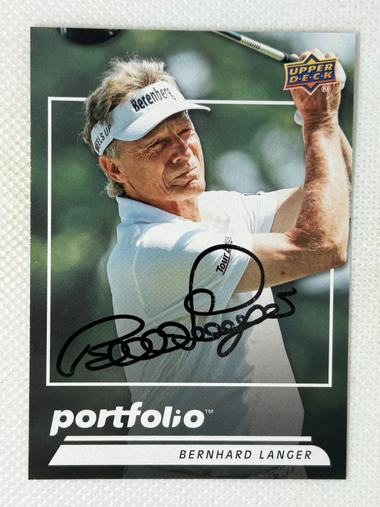 2024 Upper Deck Portfolio Color Portraits Bernhard Langer #158 Signed Card